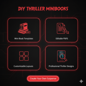 Psychological Thriller DIY MiniBooks — Digital PDF Printouts