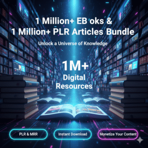1 Million+ eBooks & 1 Million+ PLR Articles Bundle — Reseller Rights Digital Content Library
