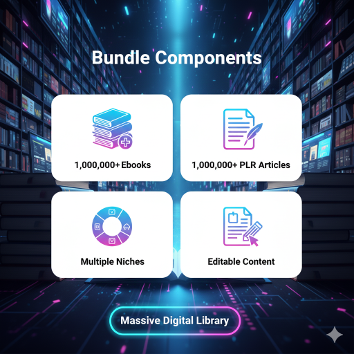 1 Million+ eBooks & 1 Million+ PLR Articles Bundle — Reseller Rights Digital Content Library - Image 3