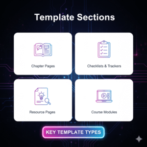 250-Page Canva eBook & Course Workbook Template — Editable Digital Book Creator Kit
