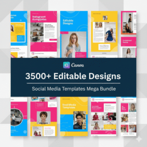 3500+ Canva Editable Social Media Templates Mega Bundle — Professionally Designed Posts for All Platforms