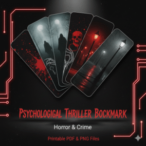 Psychological Thriller Bookmark — Digital Download for Suspense Fans