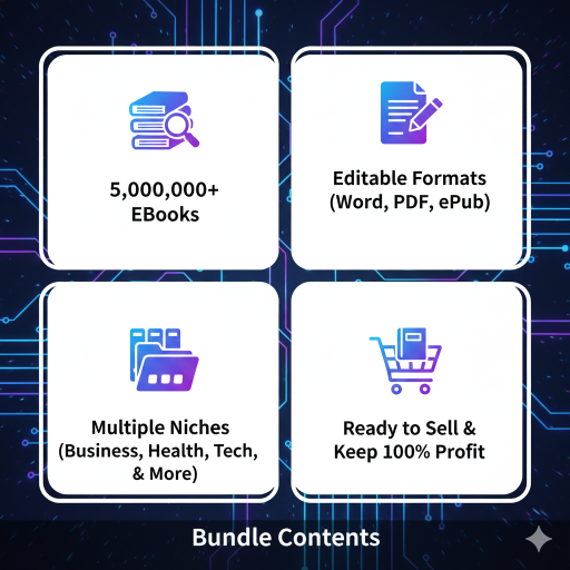 5 Million eBooks Mega Bundle (PLR & MRR) — Resellable Passive Income & Digital Library Collection - Image 3