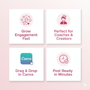 100 Aesthetic Pink Instagram Carousel Templates Bundle | Editable Canva PLR & MRR Social Media Packs