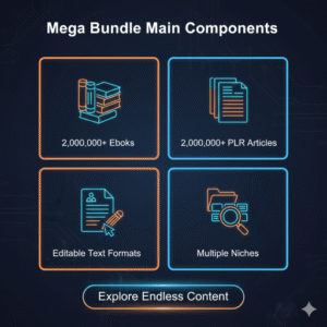 2 Million+ eBooks & 2 Million+ PLR Articles Mega Bundle — Reseller Rights Content Library