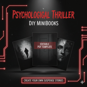 Psychological Thriller DIY MiniBooks — Digital PDF Printouts