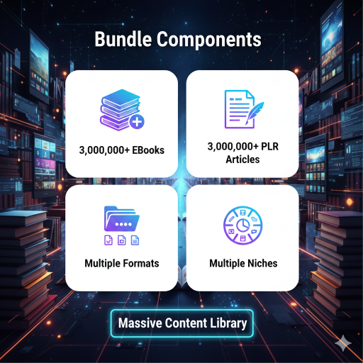 3 Million+ eBooks Mega Bundle with 3 Million PLR Articles — Reseller Rights Digital Vault - Image 3