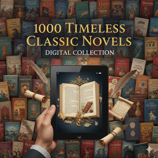 1000 Timeless Classic Novels — Digital Collection with PLR & Copyright-Free Content