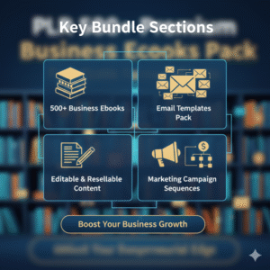 PLR 500+ Premium Business eBooks Pack + Gratis Business Emails — Editable Digital Content Bundle
