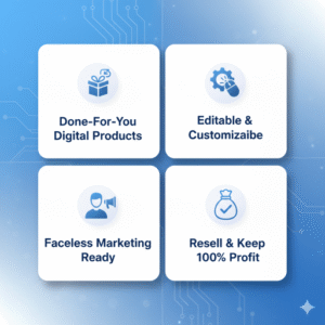 22 Faceless Digital Marketing MRR Products Bundle | DFY Master Resell Rights Digital Marketing Assets