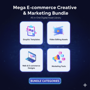 Mega E-commerce Creative & Marketing Bundle — Graphic Design, Video Editing & Digital Assets Library
