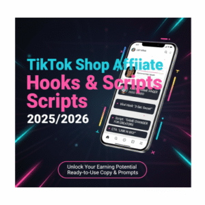 TikTok Shop Affiliate Hooks & Scripts — Monetize TikTok with MRR & PLR 2025
