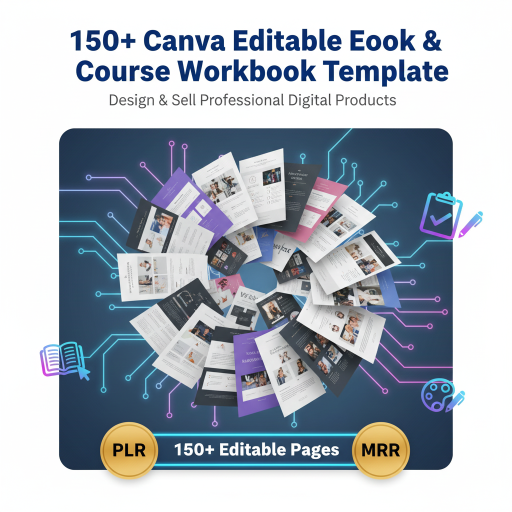 150+ Canva Editable eBook & Course Workbook Template — Professional Digital Generator Kit